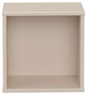 Quadratische Wandbox in Beige, frontal betrachtet