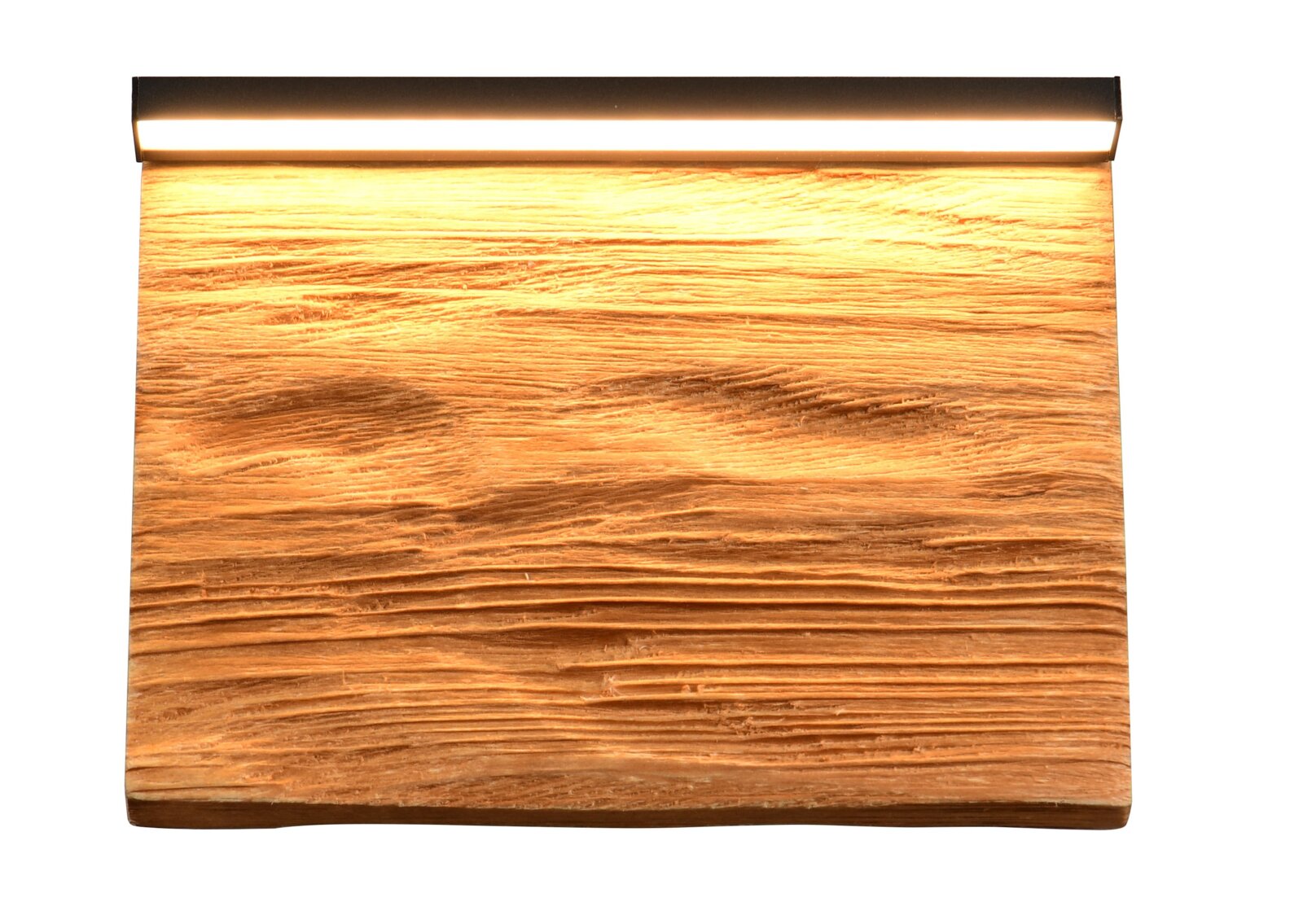 Trio Leuchten Wandlamp KALEA Wandleuchte aus Holz mit horizontaler LED-Leiste, Frontalansicht