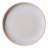 Speiseteller Laredo 27,5cm in Draufsicht mit feinem, strukturiertem Muster in Beige und Weiß.