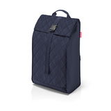 Citycruiser Rhombus Midnight Rucksack in dunkelblau mit Rautenmuster, seitliche Perspektive