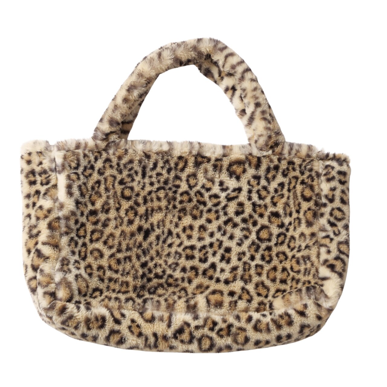 Leopardenmuster Tasche Leony aus Kunstfell, Vorderansicht