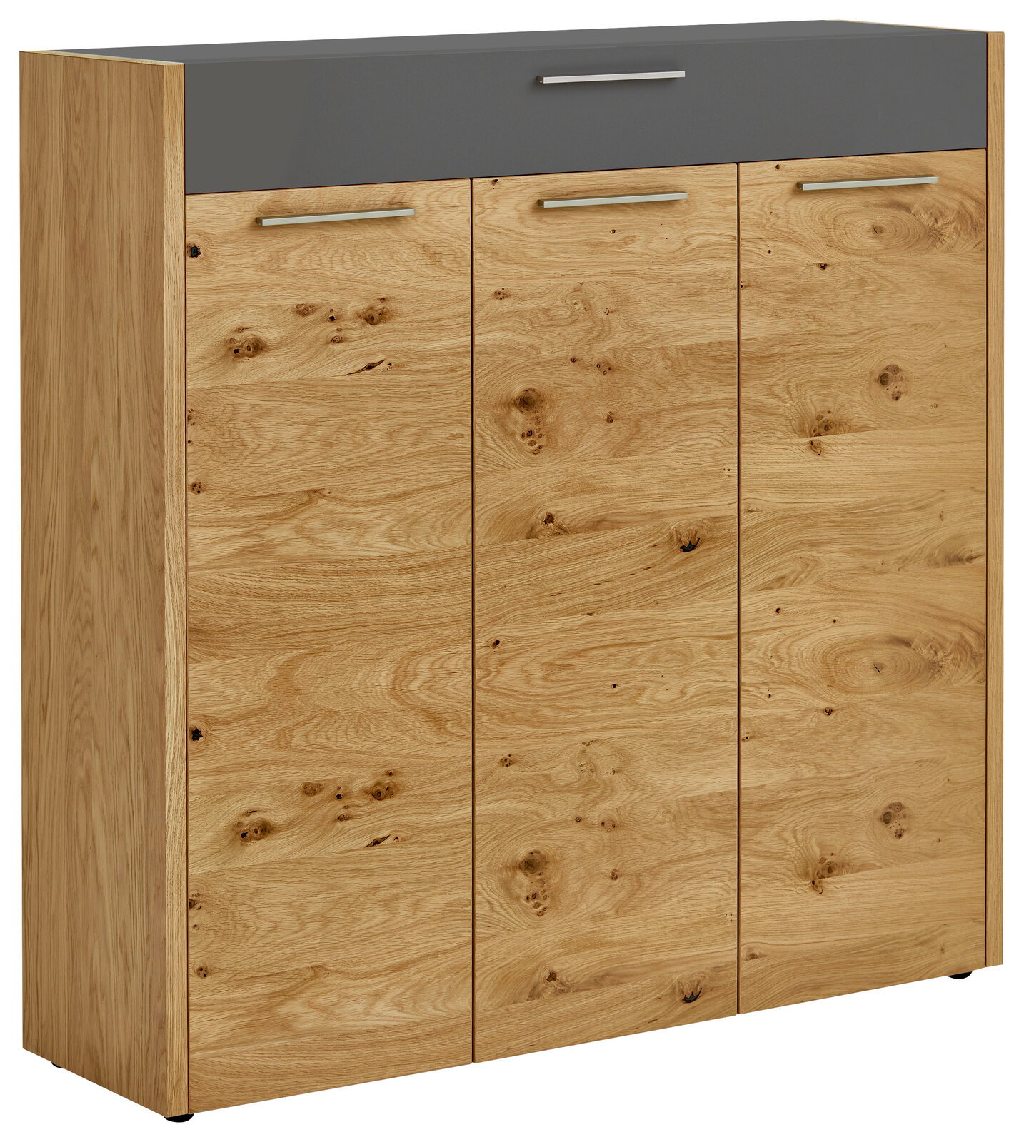 VOSS XL-Schuhkommode LEVIO XL-Schuhkommode aus Holz mit drei Türen und einer Schublade, Frontansicht