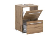 Waschbeckenunterschrank aus Holz mit zwei Schubladen, Frontansicht