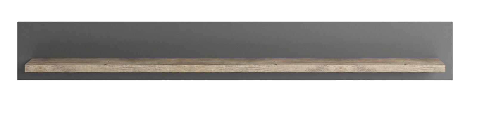 Wandpaneel mit Holzregal in Frontansicht, modernes Design, Set One Lancaster