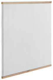 Spiegel mit Holzrahmen, seitliche Perspektive