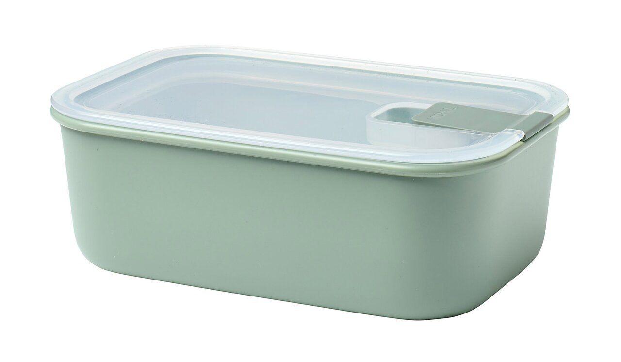 Mepal Frischhaltedose Nordic sage EASYCLIP Rechteckige Frischhaltedose mit grünem Boden und transparentem Deckel, seitliche Perspektive