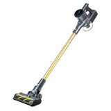 Kabelloser Staubsauger Invictus X8 Pro in goldener Farbe, seitliche Perspektive