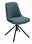 Novel Stuhl RIALTO Moderner Stuhl der Serie RIALTO in grünem Stoffbezug mit schwarzem Metallgestell, seitliche Perspektive