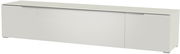 Weißes XL TV-Lowboard aus der Perspektive von vorne links