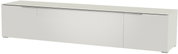 Weißes XL TV-Lowboard aus der Perspektive von vorne links