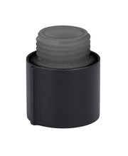 Schwarzer Wasserregler aus seitlicher Perspektive