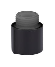 Schwarzer Wasserregler aus seitlicher Perspektive