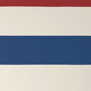 Wendebettwäsche mit horizontalen Streifen in Rot, Weiß und Blau, Draufsicht