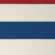 Wendebettwäsche mit horizontalen Streifen in Rot, Weiß und Blau, Draufsicht