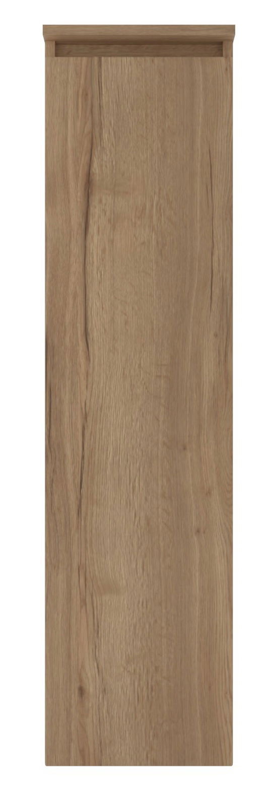 Novel Mittelschrank rechts NV.210 Frontansicht eines hölzernen Mittelschranks mit natürlicher Holzmaserung.