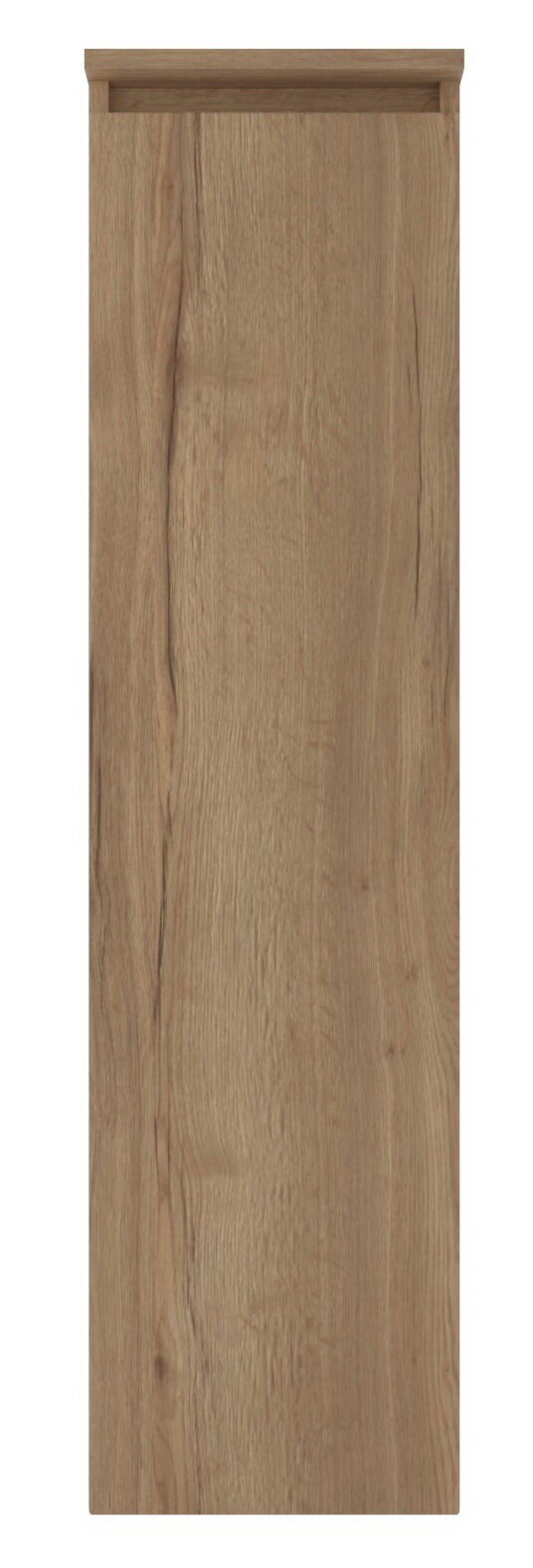 Novel Mittelschrank rechts NV.210 Frontansicht eines hölzernen Mittelschranks mit natürlicher Holzmaserung.