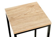 Beistelltisch mit Holzoptik von oben betrachtet, schwarze Metallbeine
