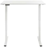 Weißer höhenverstellbarer E-Schreibtisch Voleo Serie EFLEX, Frontalansicht