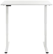 Weißer höhenverstellbarer E-Schreibtisch Voleo Serie EFLEX, Frontalansicht