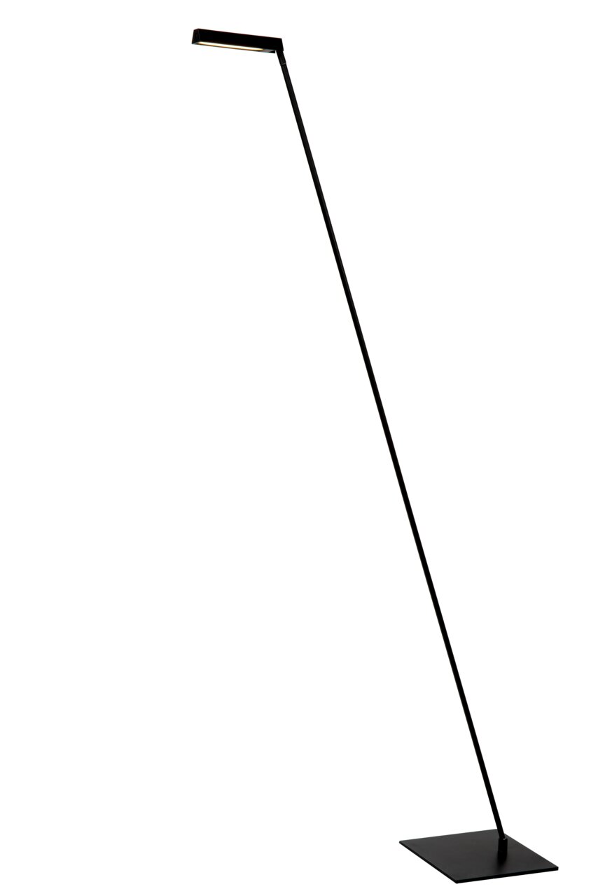 Lucide Steh-/Leseleuchte LAVALE Schwarze Steh- und Leseleuchte mit schlankem, modernem Design, seitliche Perspektive