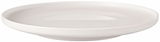 Weißer Frühstücksteller Afina 22cm aus seitlicher Perspektive