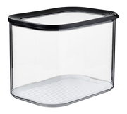 Transparente Vorratsdose Modula XL 4500 ml mit schwarzem Deckel, seitliche Perspektive