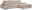 Beige Ecksofa mit Ottomane rechts, Vorderansicht