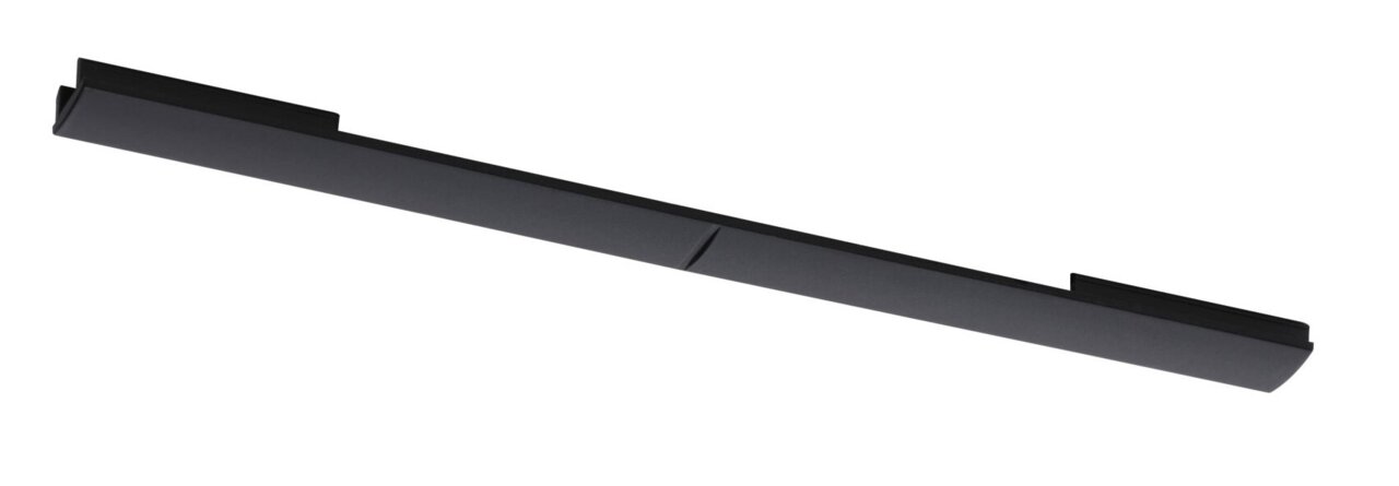 Schwarzer Cover Connector für URAIL-System, seitliche Perspektive