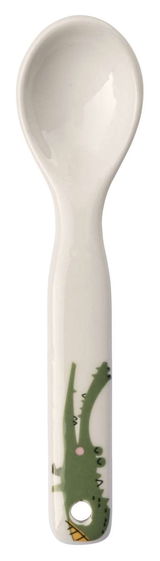 Keramiklöffel mit Krokodilmotiv, Draufsicht