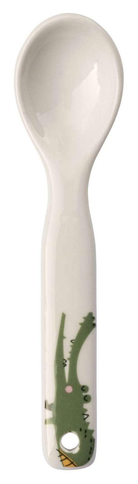 Keramiklöffel mit Krokodilmotiv, Draufsicht