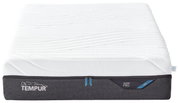 Viscomatratze 80x200 soft von vorne, mit weißer Oberfläche und grauem Rand, Markenname TEMPUR sichtbar.