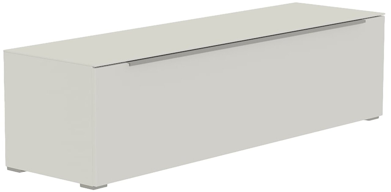 TV-Lowboard in schlichtem Design, seitliche Perspektive