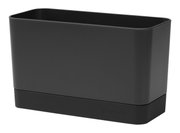 Schwarzer Brabantia Spül-Organizer SINKSIDE, rechteckig, aus Kunststoff, seitliche Perspektive