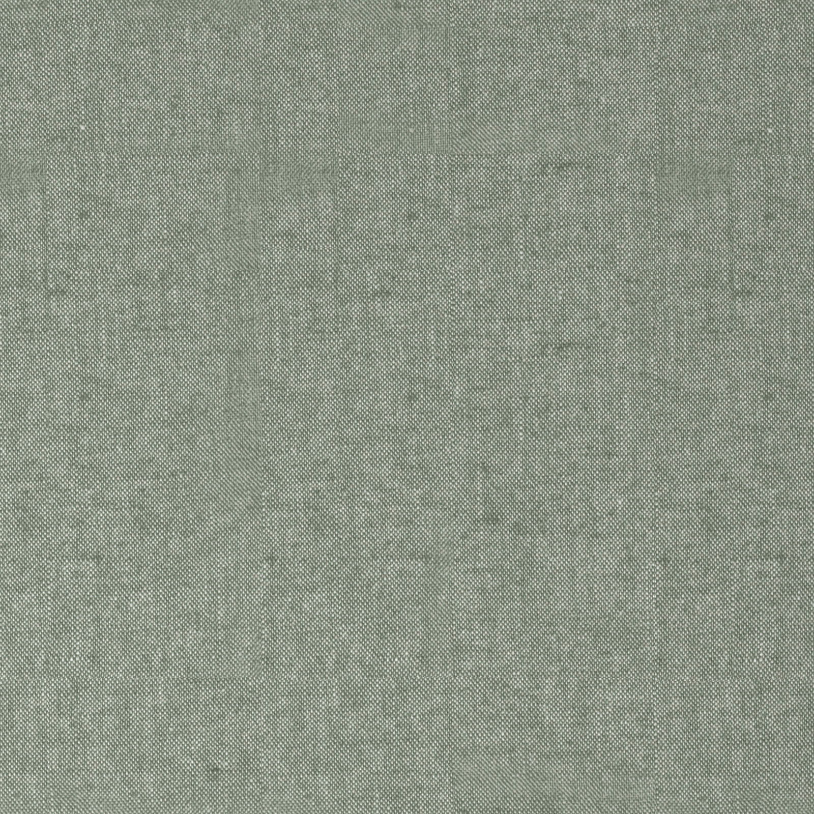 Nahaufnahme eines grünen Stoffes mit feiner Webstruktur, verwendet für Wendebettwäsche.