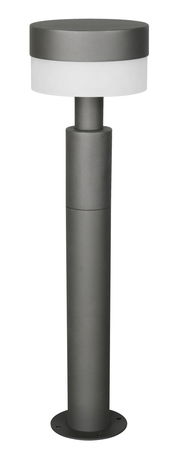 Moderne LED-Pollerleuchte in zylindrischer Form, seitliche Perspektive