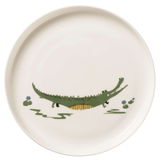 Kinderteller mit Krokodil-Design, Vogelperspektive