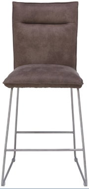 Brauner Tresenstuhl Valnatura Serie SCALA mit Metallgestell, Vorderansicht