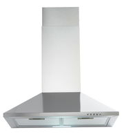 Moderne Edelstahl-Dunstabzugshaube, Frontalansicht