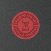 Nahaufnahme des Thermo-Signal-Indikators auf der Bratpfanne Excellence 32cm.