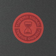 Nahaufnahme des Thermo-Signal-Indikators auf der Bratpfanne Excellence 32cm.