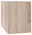 XORA Aufsatz T54 MULTIRAUMKONZEPT Holzfarbener Schrankaufsatz mit Tür und silbernem Griff, seitliche Perspektive
