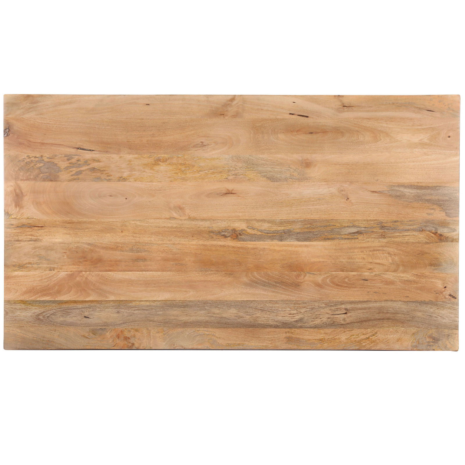 Holztischplatte aus der Vogelperspektive mit natürlicher Maserung