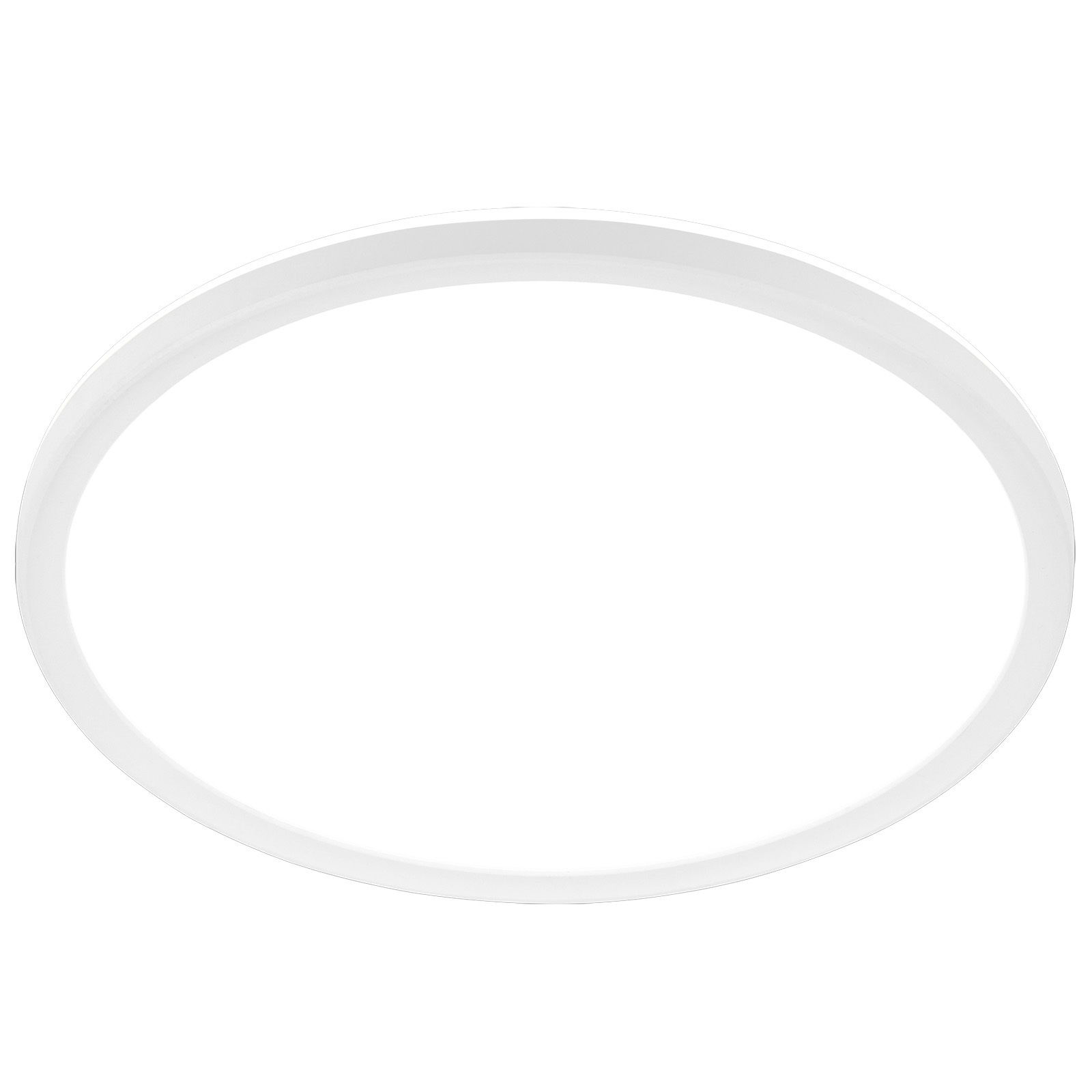 Runde LED-Deckenleuchte Briloner SLIM in Weiß, seitliche Perspektive