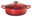 Roter Gourmet-Bräter von Le Creuset, 24 cm, aus seitlicher Perspektive