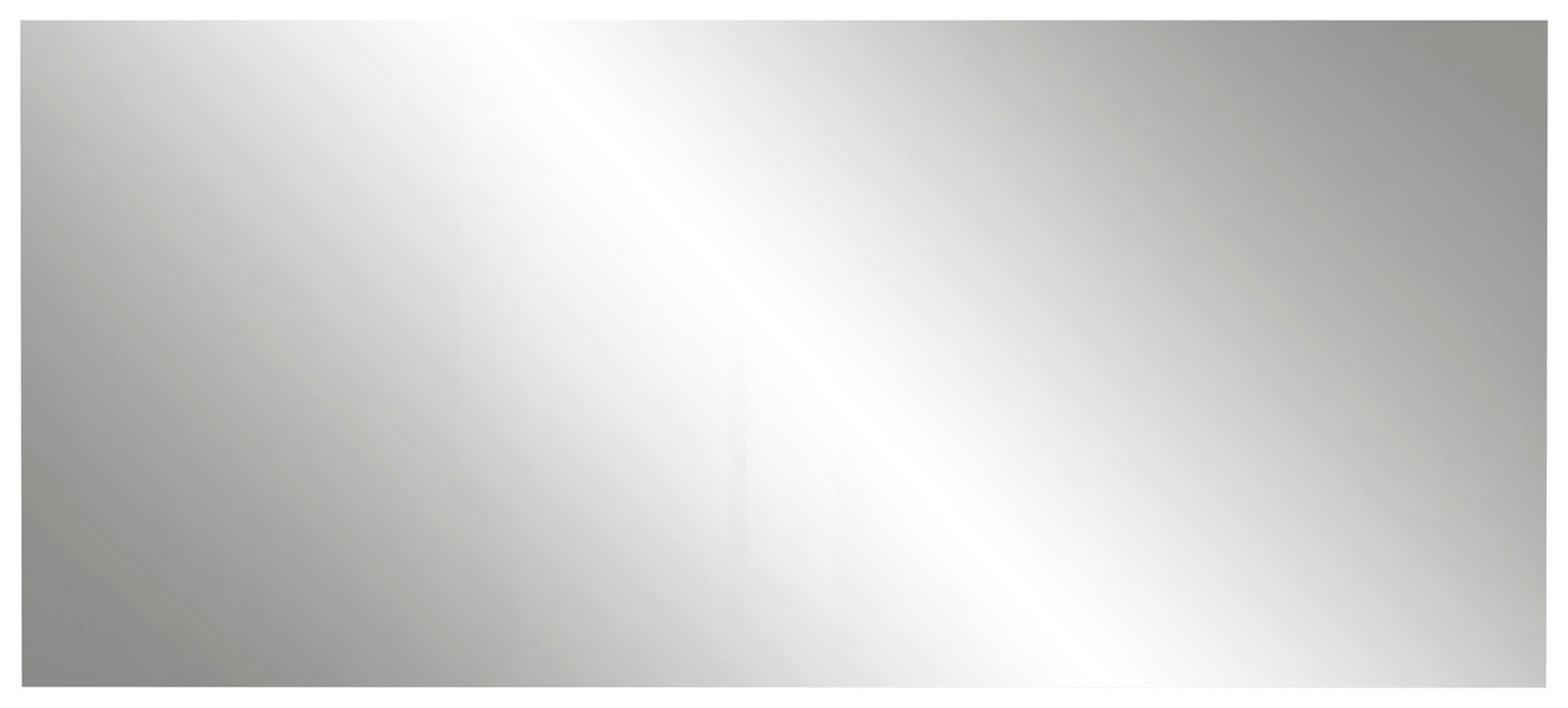 Rechteckiger Spiegel in Frontalansicht mit leichtem Glanz