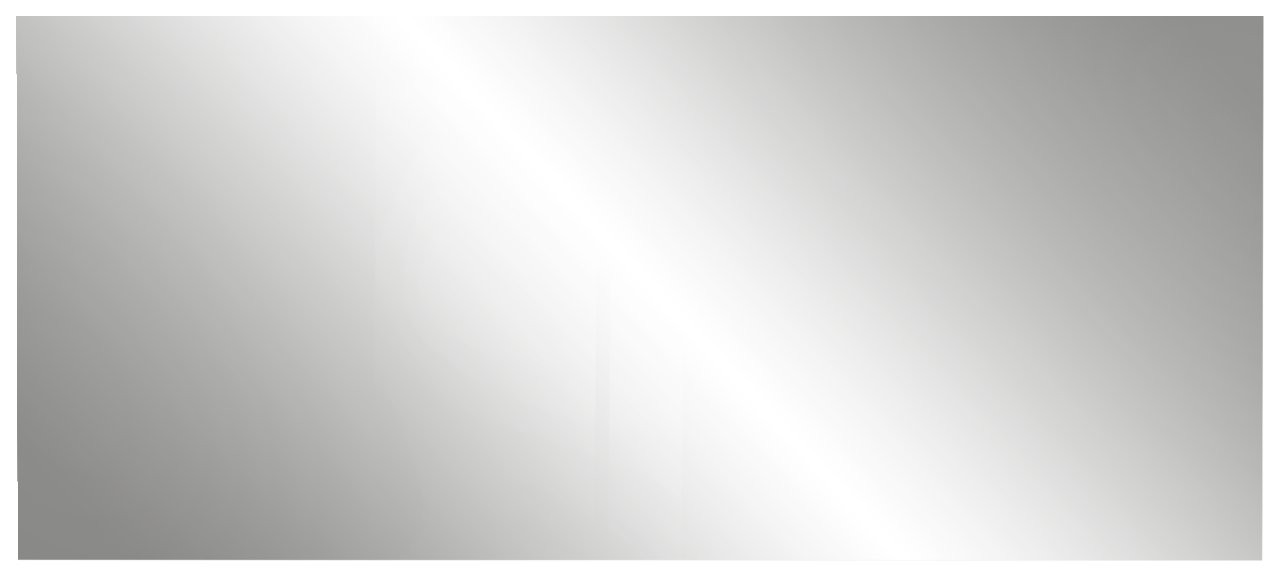 Rechteckiger Spiegel in Frontalansicht mit leichtem Glanz