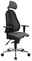 Ergonomischer Drehstuhl mit Netzrückenlehne und Kopfstütze, seitliche Perspektive