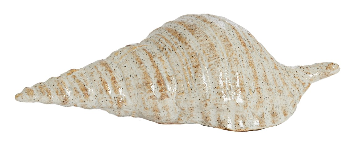 Light&Living Ornament SHELL Keramik-Ornament in Form einer Muschel, seitliche Perspektive