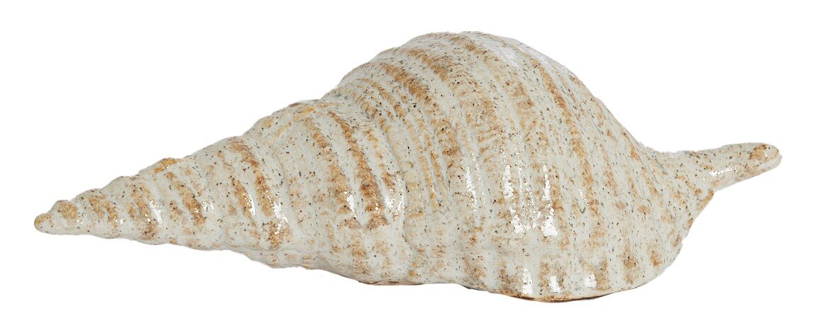 Light&Living Ornament 9,50x7,50cm SHELL Keramik-Ornament in Form einer Muschel, seitliche Perspektive