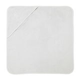 Weiße Babydecke mit Kapuze und eingesticktem Stern, Draufsicht